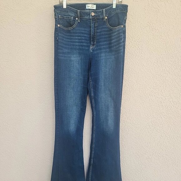 BKE Men's Parker Dark Blue High Rise Bootcut Denim Jeans Sz 32x37.5 - Picture 1 of 7